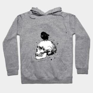 Raven on a skull Hoodie